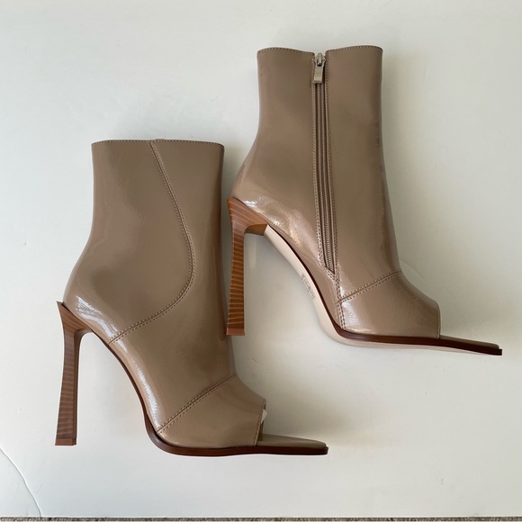 BNIB - AZALEA WANG Peep Toe Boots - Size US 8.5 - Picture 4 of 14